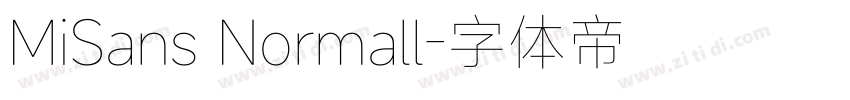 MiSans Normall字体转换